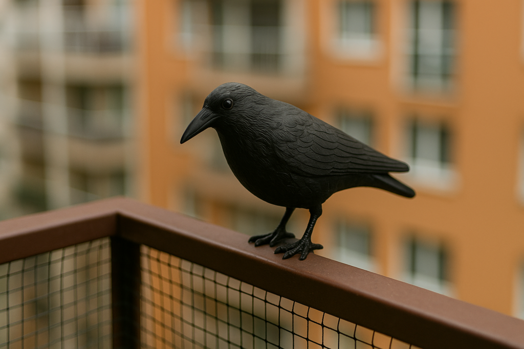 kruk zamiast siatek na ptaki