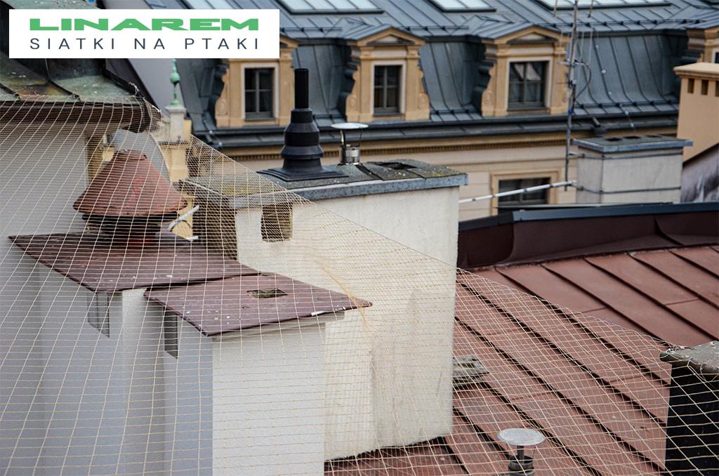 siatka przeciw golebiom na taras, ochrona hoteli siatkami, montaz siatek na ptaki Krakow, zabezpieczenie hotelu przed ptakami